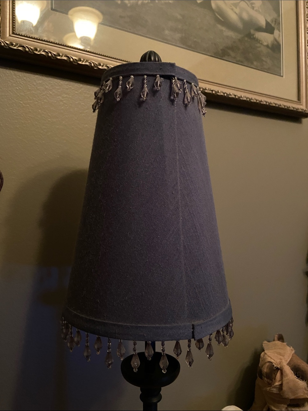Beautiful vintage style lamp wrought iron base - Picture 2 of 6